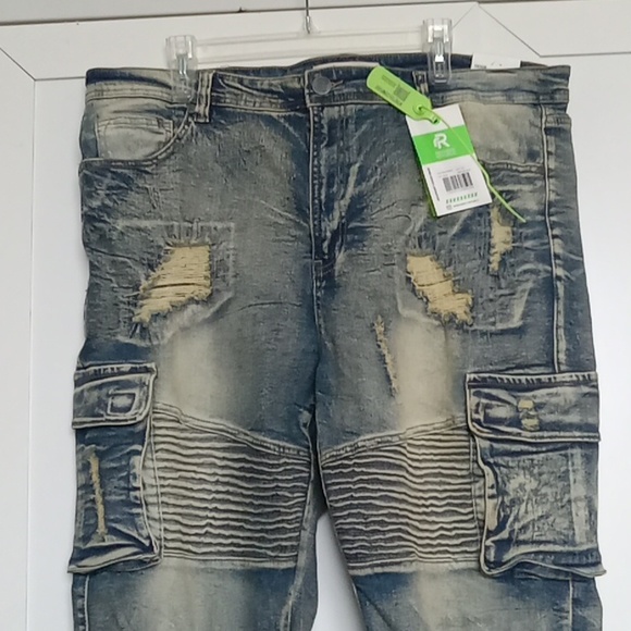 40x32 Refinery Republic Denim Jeans Stretch Comfort Slim Leg Opening - Picture 2 of 6